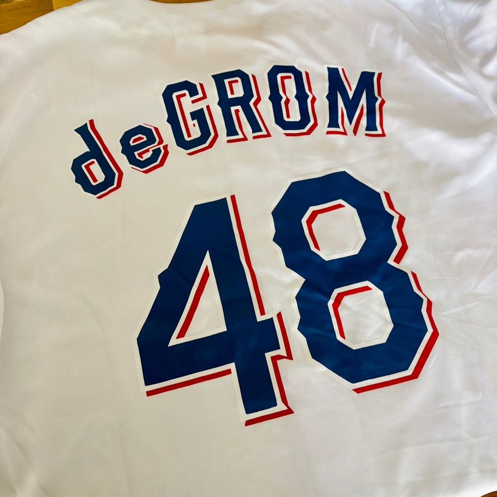 MLB Rangers Theme Night - deGrom 48 Jersey 2025